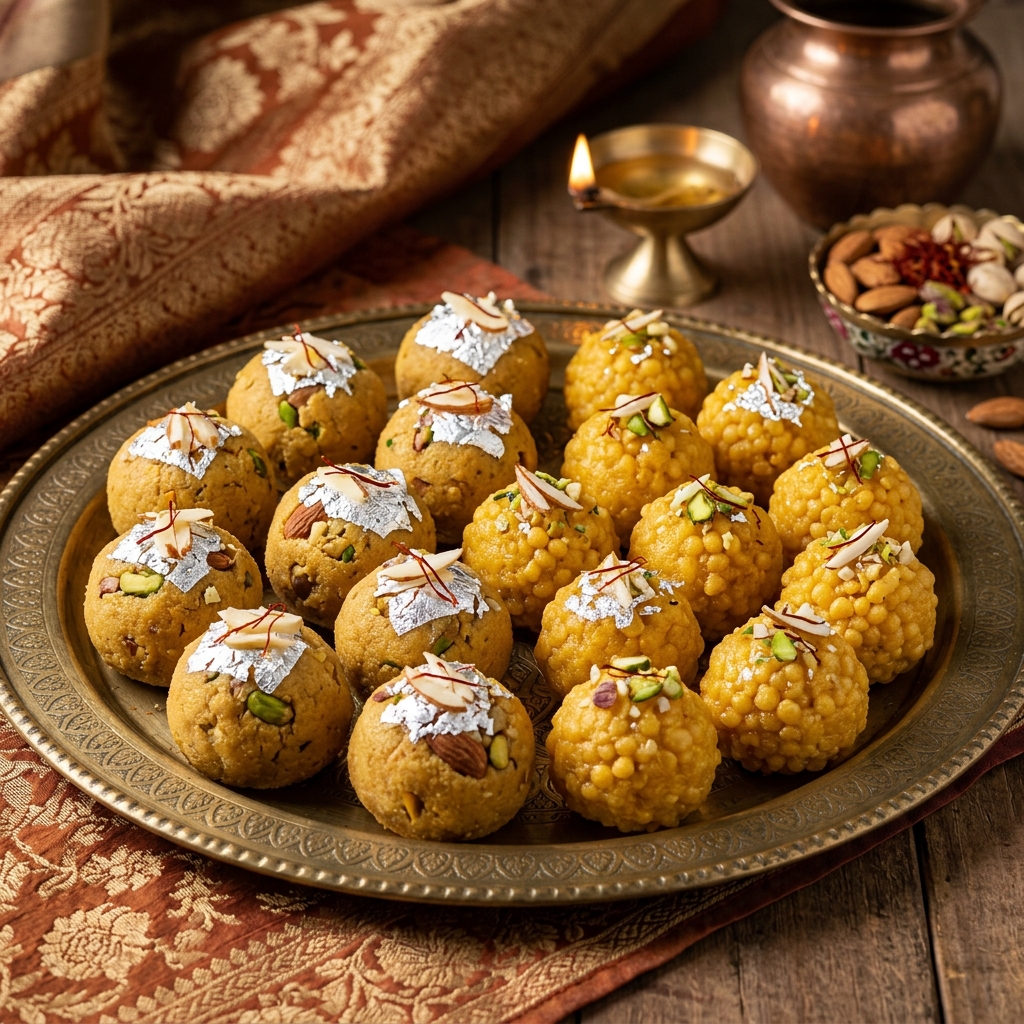 Kesar Boondi Laddoo